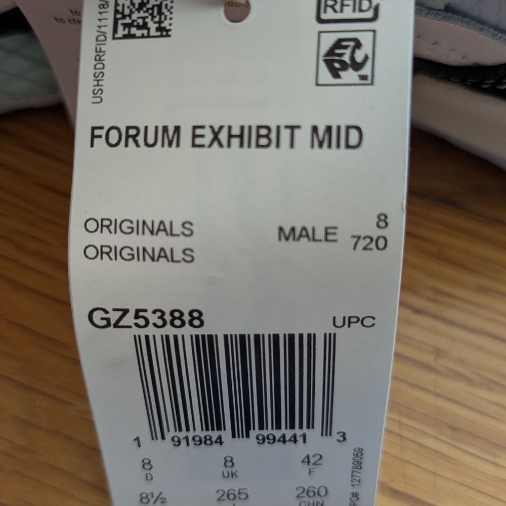 Adidas Forum Exhibit Mid Black and White Shoes - Picture 4 of 7